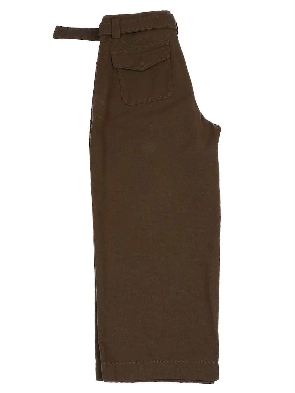 excellent weekend maxmara green cotton wide-leg pants size m