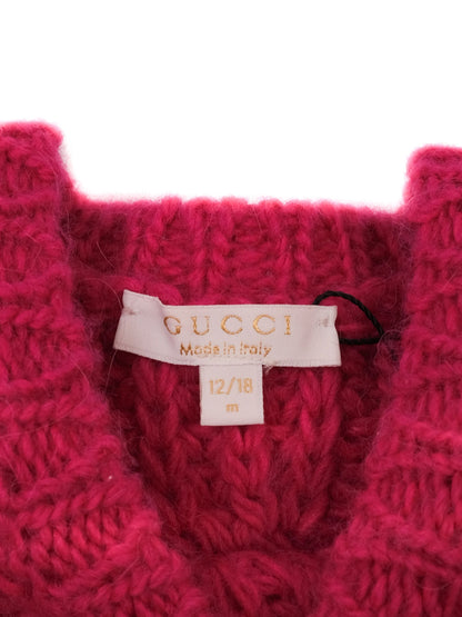 Excellent Gucci Pink Wool Cable Knit Vest for Kids Size 12/18