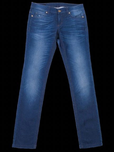 excellent gucci blue denim jeans size s with embroidered design