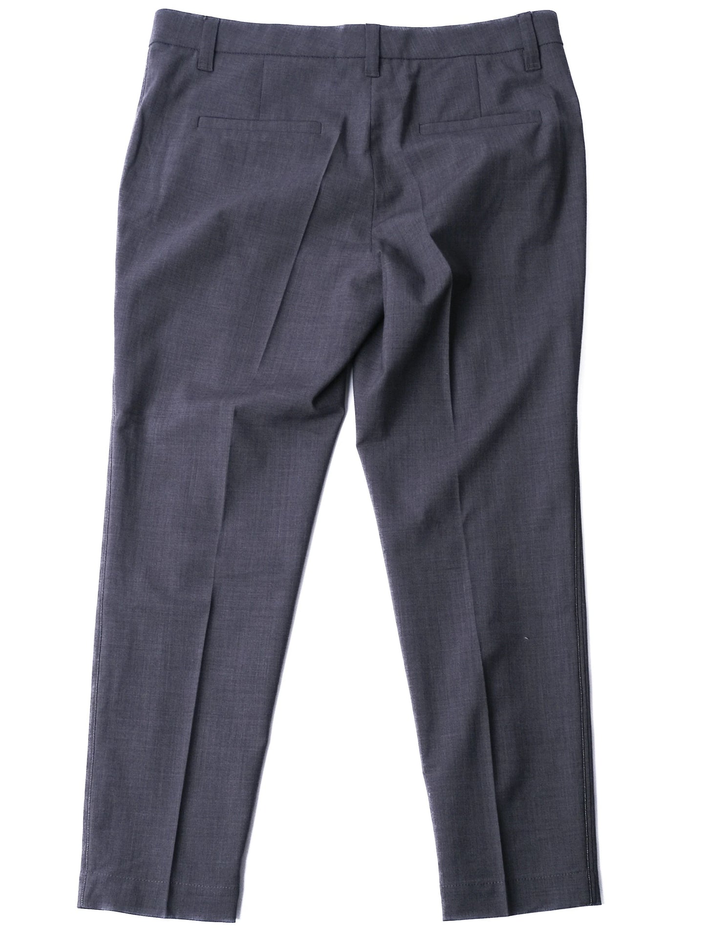 excellent brunello cucinelli gray wool trousers size xl women