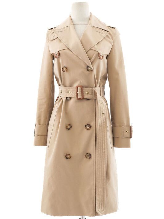 Burberry Orange Cotton Women's Trench Coat - Perfect Condition