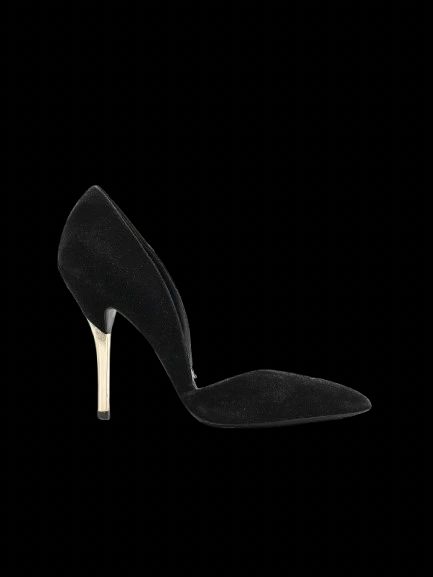 excellent stella luna black genuine suede stiletto heels size 35