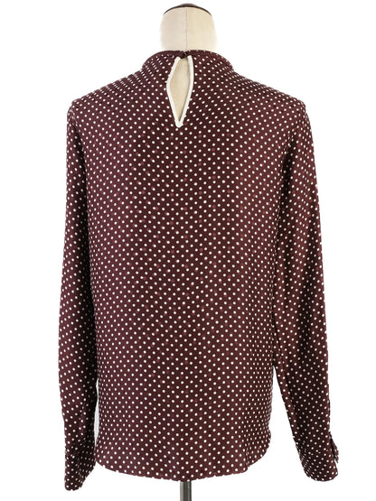 Excellent Chloe Purple Silk Blouse M with Tie Detail