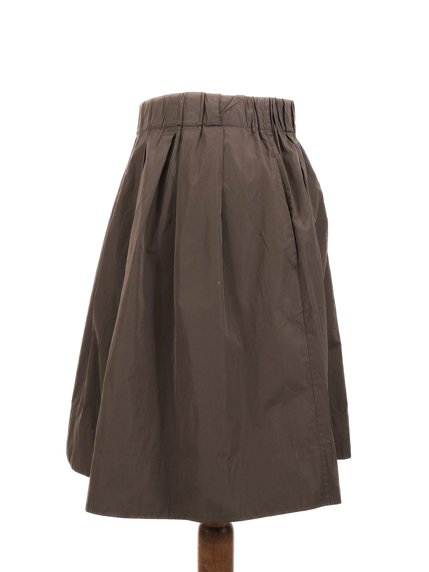 perfect brunello cucinelli gray silk pleated skirt size xs