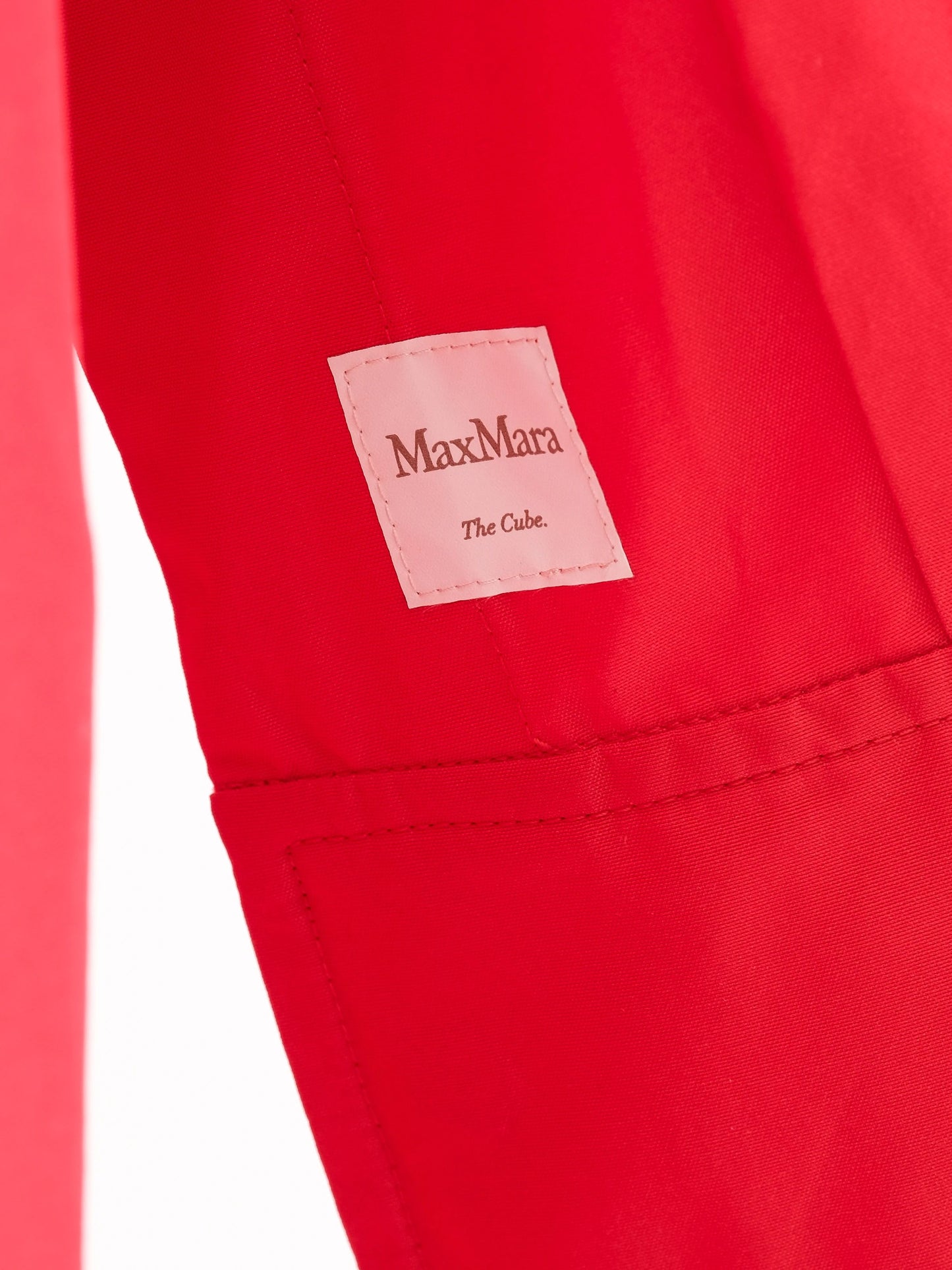 excellent max mara red hooded coat size s polyester
