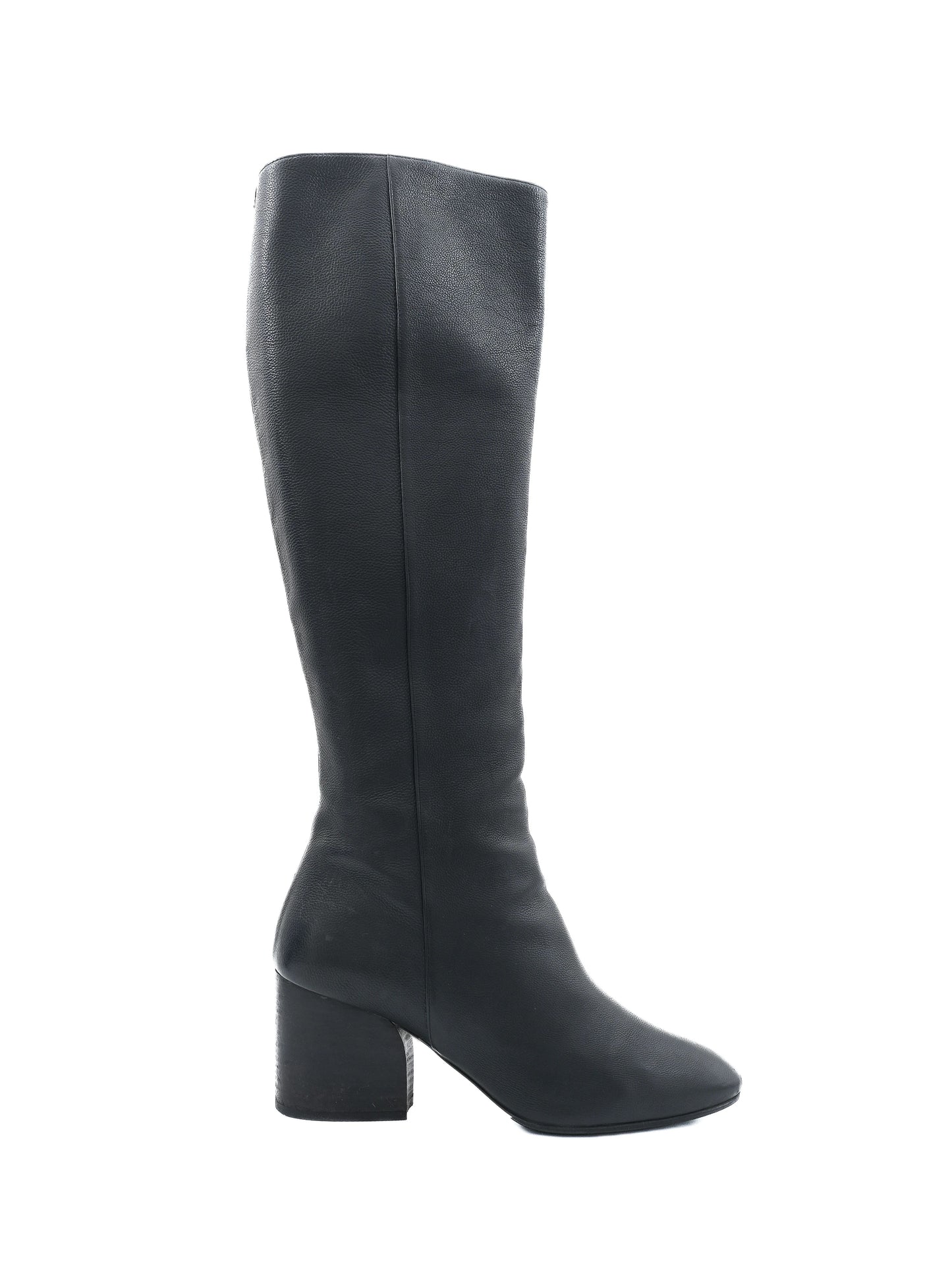 excellent salvatore ferragamo black leather knee-high boots size 39.5