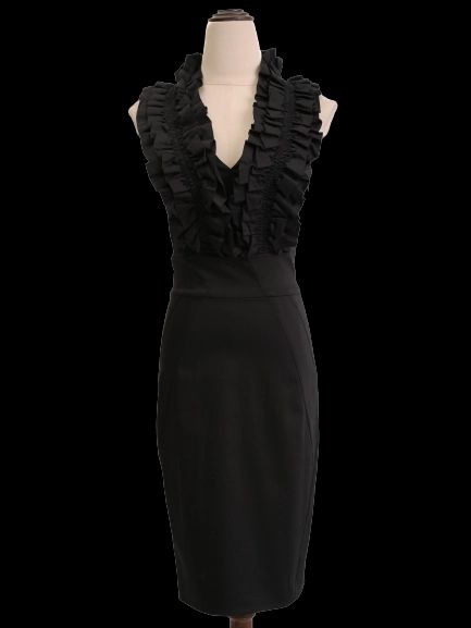 ted baker black sleeveless dress size s excellent condition