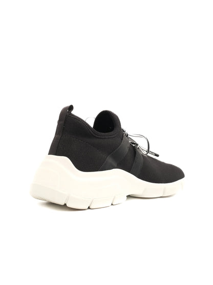 Excellent Prada Black Textile Sneakers Size 37 with White Soles