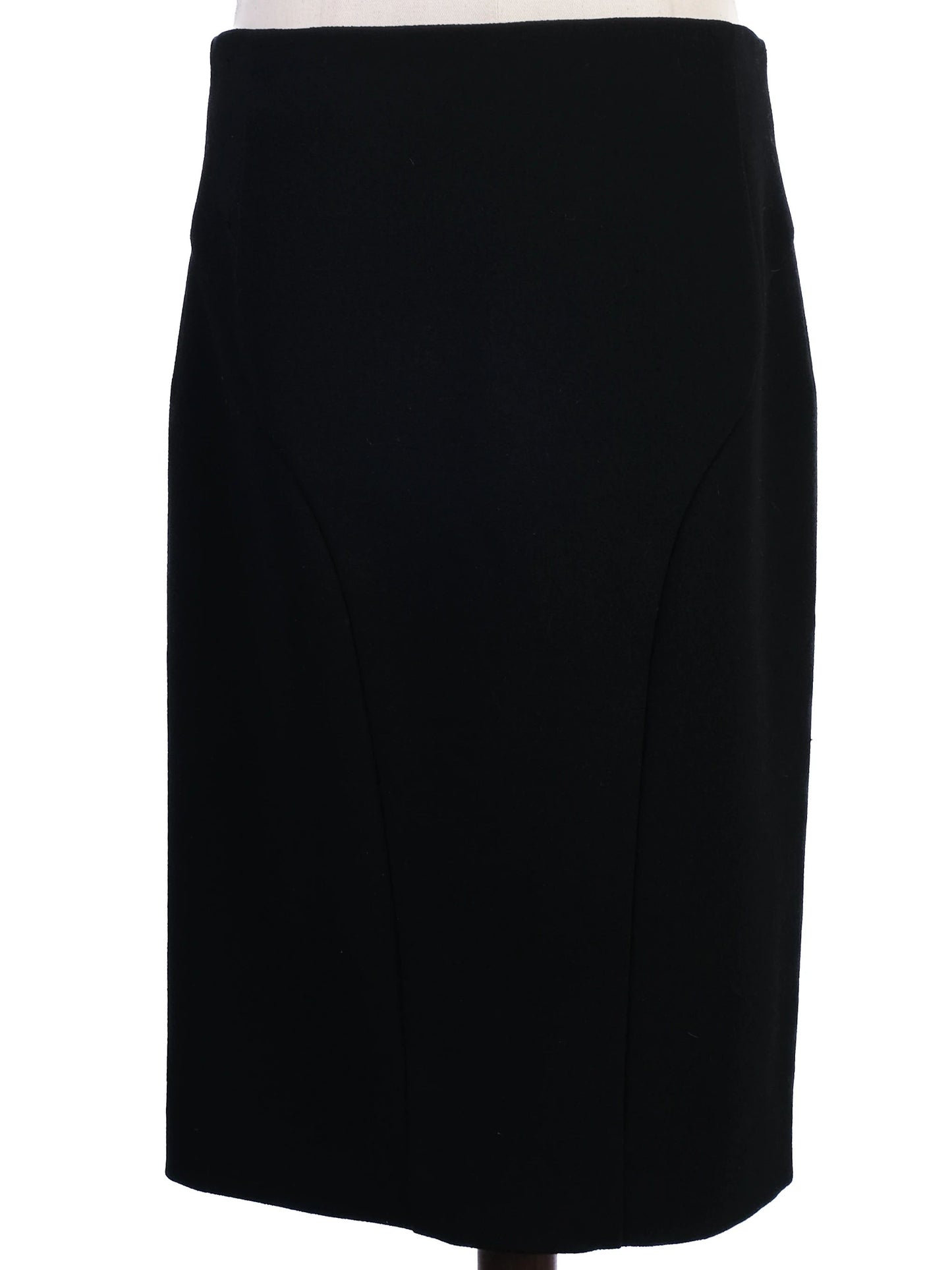 excellent emporio armani black pencil skirt size m viscose