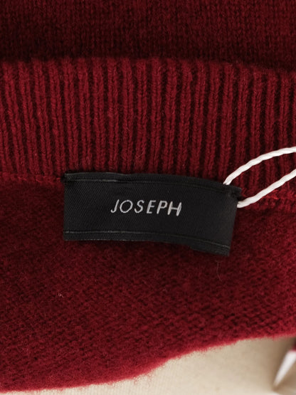 Excellent Joseph Red Wool Sleeveless Dress Size L with Cowl Neck