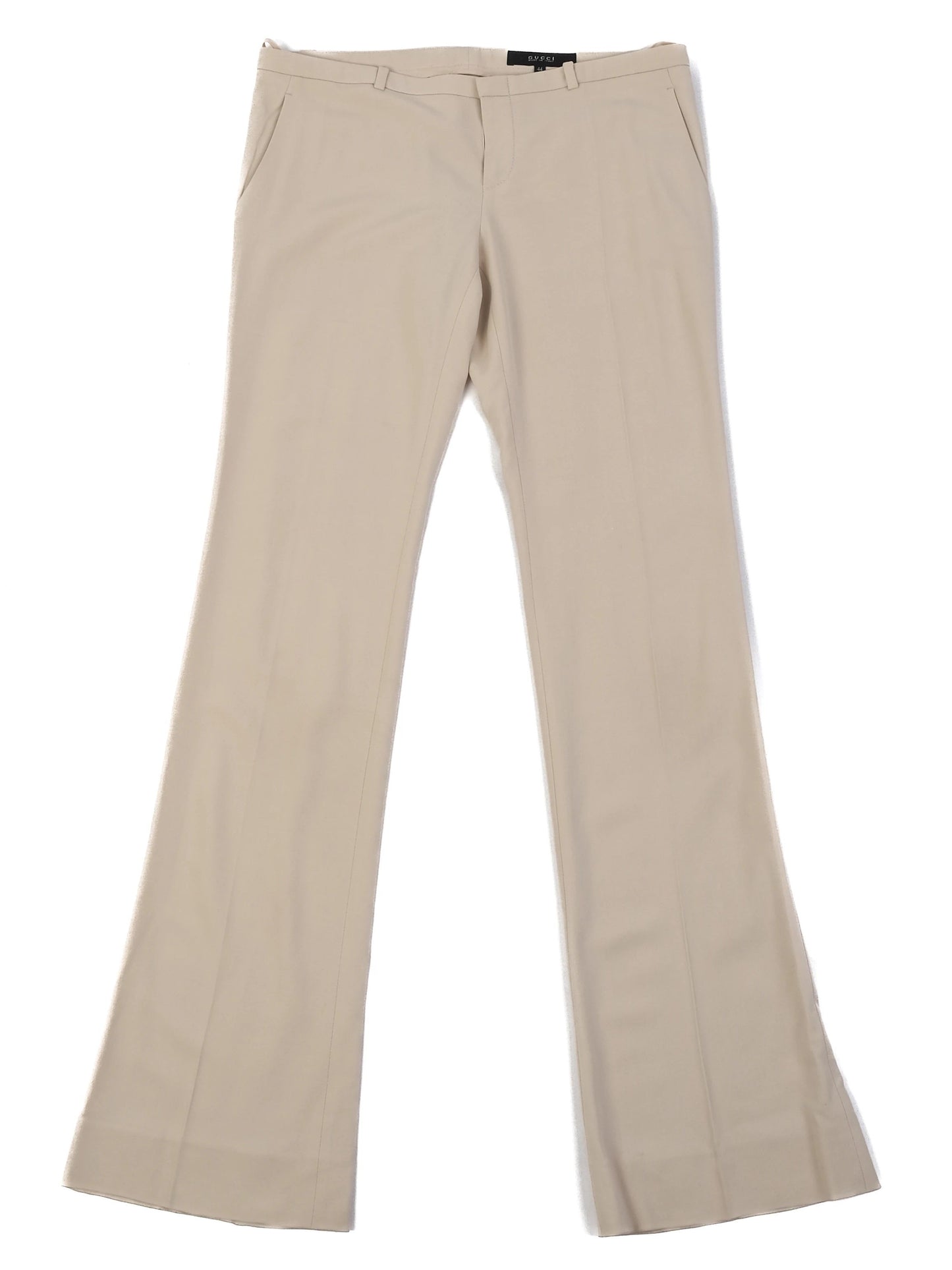 excellent gucci white wool pants size m made in italy