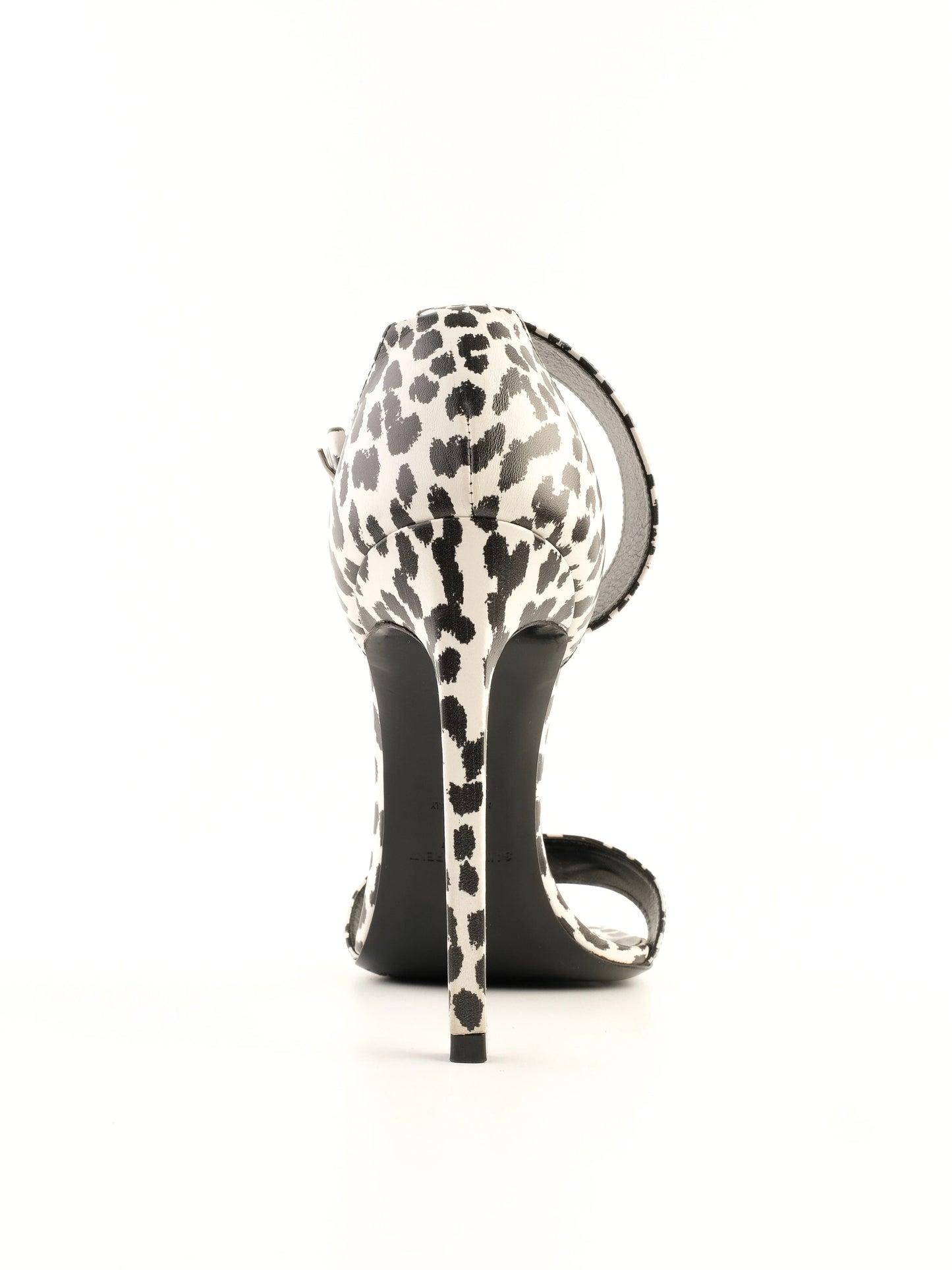 excellent saint laurent high-heeled shoes animal print leather size 38