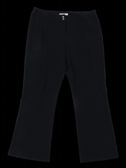 excellent marina rinaldi black viscose pants size m made in italy