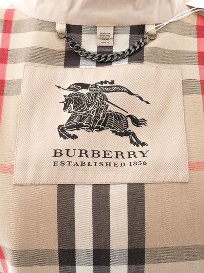 Excellent Burberry Orange Cotton Trench Coat Size S