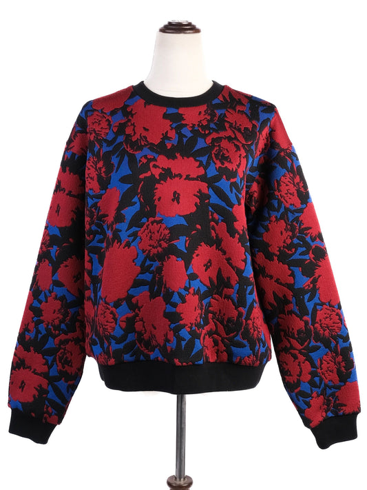 ETRO Floral Patterned Sweater Black Size S Excellent Condition
