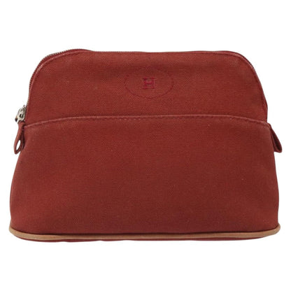 Hermes Bolide Pm Pouch Canvas Red Auth