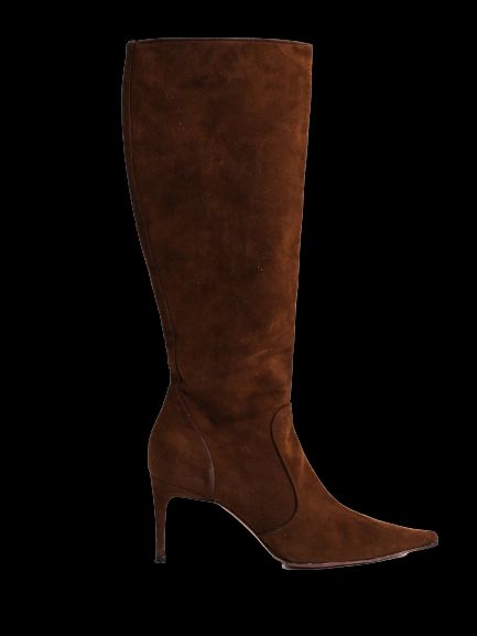 average dolce gabbana orange leather knee-high boots size 37