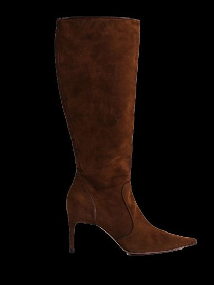 Average Dolce Gabbana Orange Leather Knee-High Boots Size 37