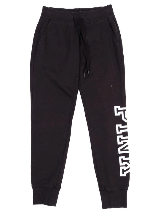 Excellent Victoria Beckham Black Cotton Sweatpants with 'PINK'