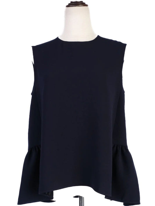 Excellent Carolina Herrera Blue Sleeveless Blouse Size M/S