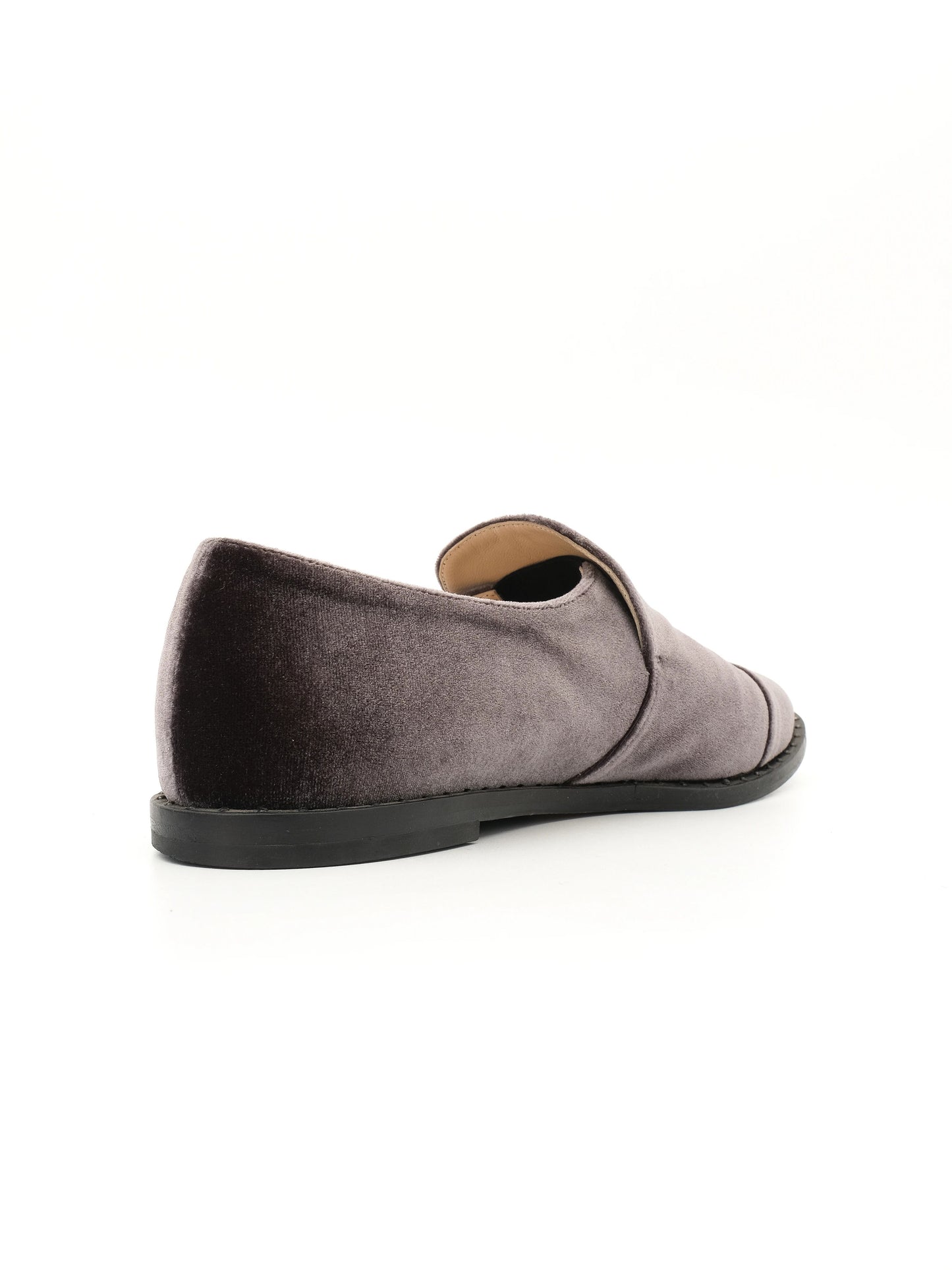 excellent fabiana filippi gray genuine suede slip-on shoes size 36