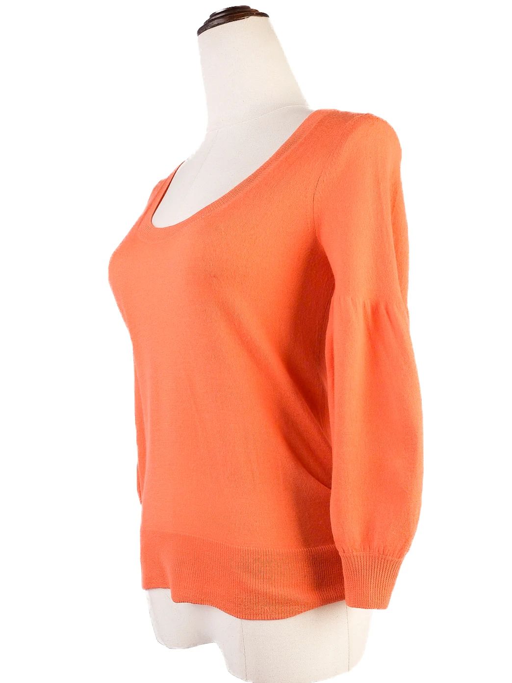 excellent dkny orange wool long sleeve sweater size s