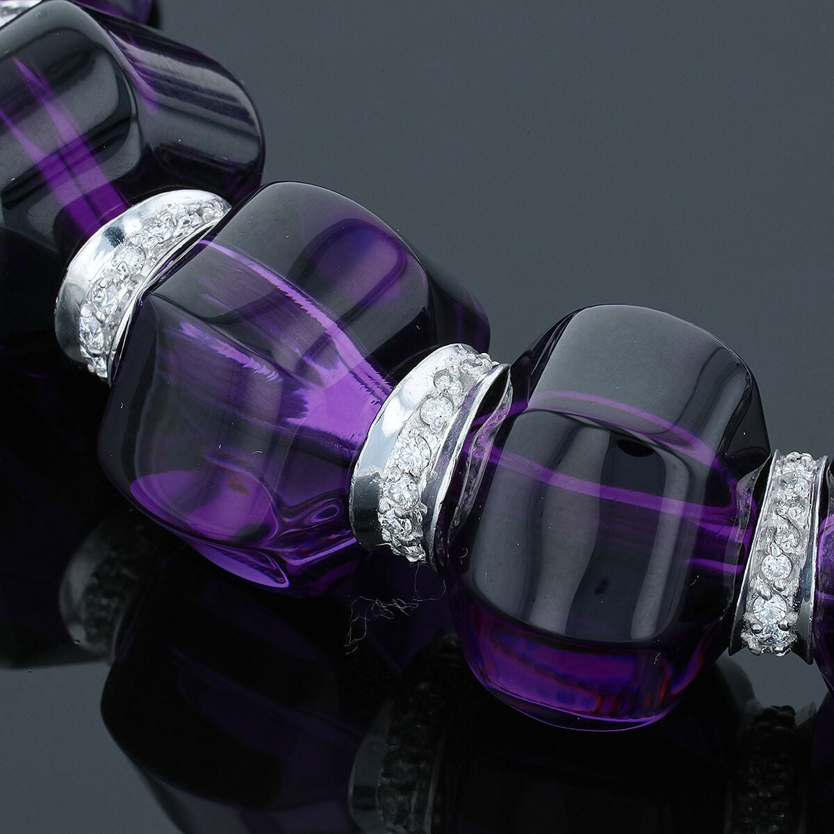 baccarat crystals, diamonds and gold necklace