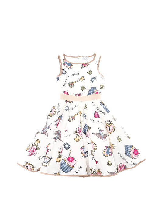 Excellent Monnalisa White Cotton Dress Size 10 for Kids
