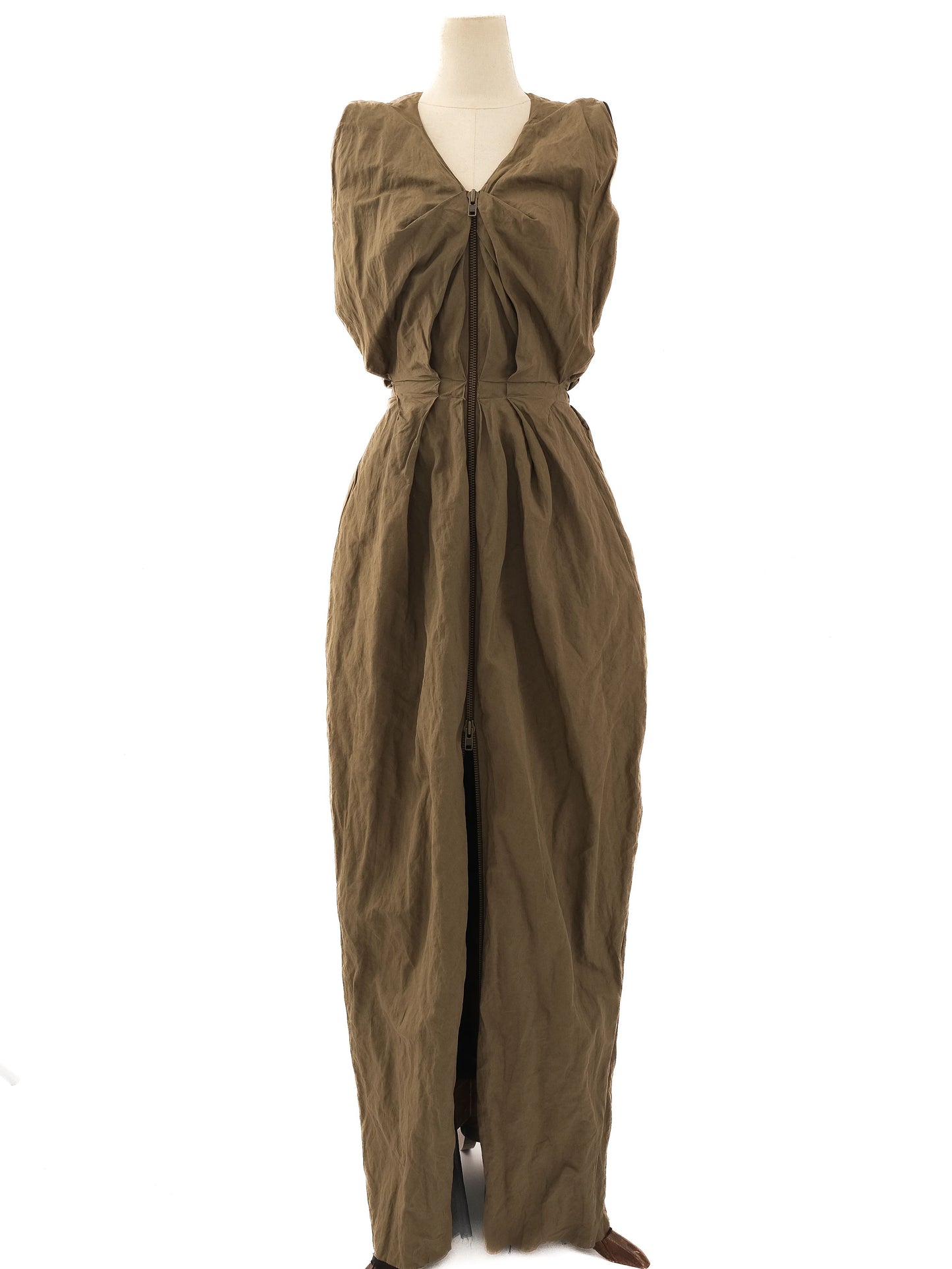 thimister women's long green cotton dress size s excellent condition