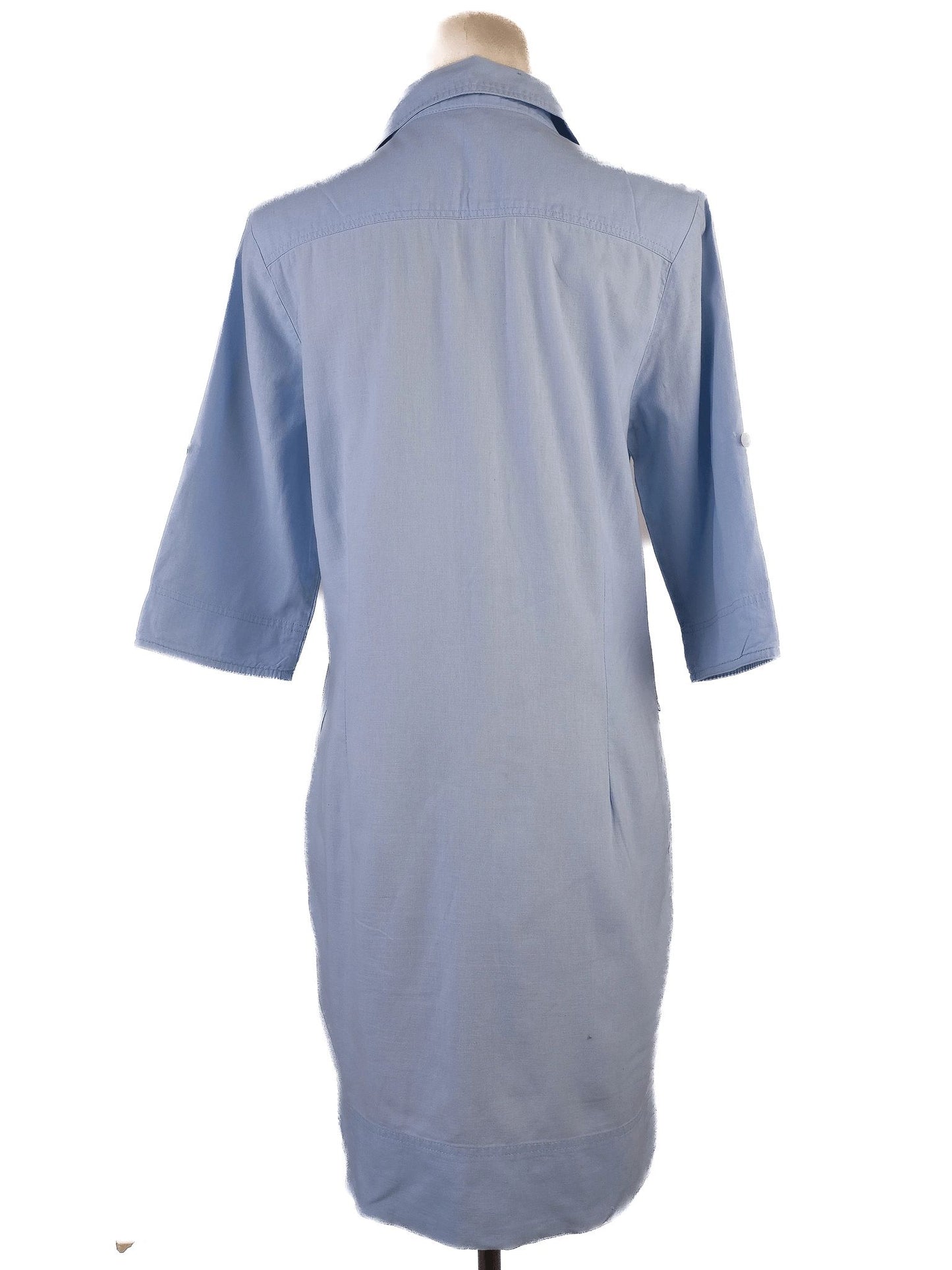 average burberry london light blue shirt dress size s