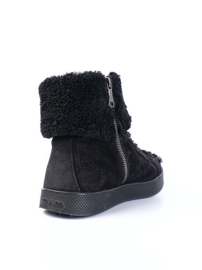 EXCELLENT Prada Black Leather High-Top Sneakers Size 35