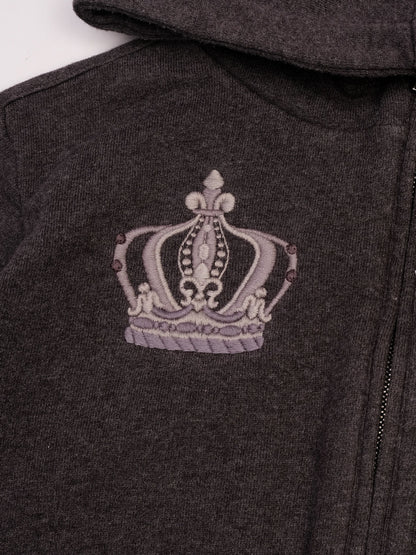 Good Dolce Gabbana Gray Hoodie for Kids Size 3 with Embroidered Crowns