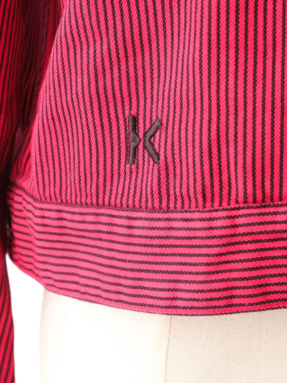 Excellent Kenzo Red Zip-Up Cotton Jacket Women Size N/A