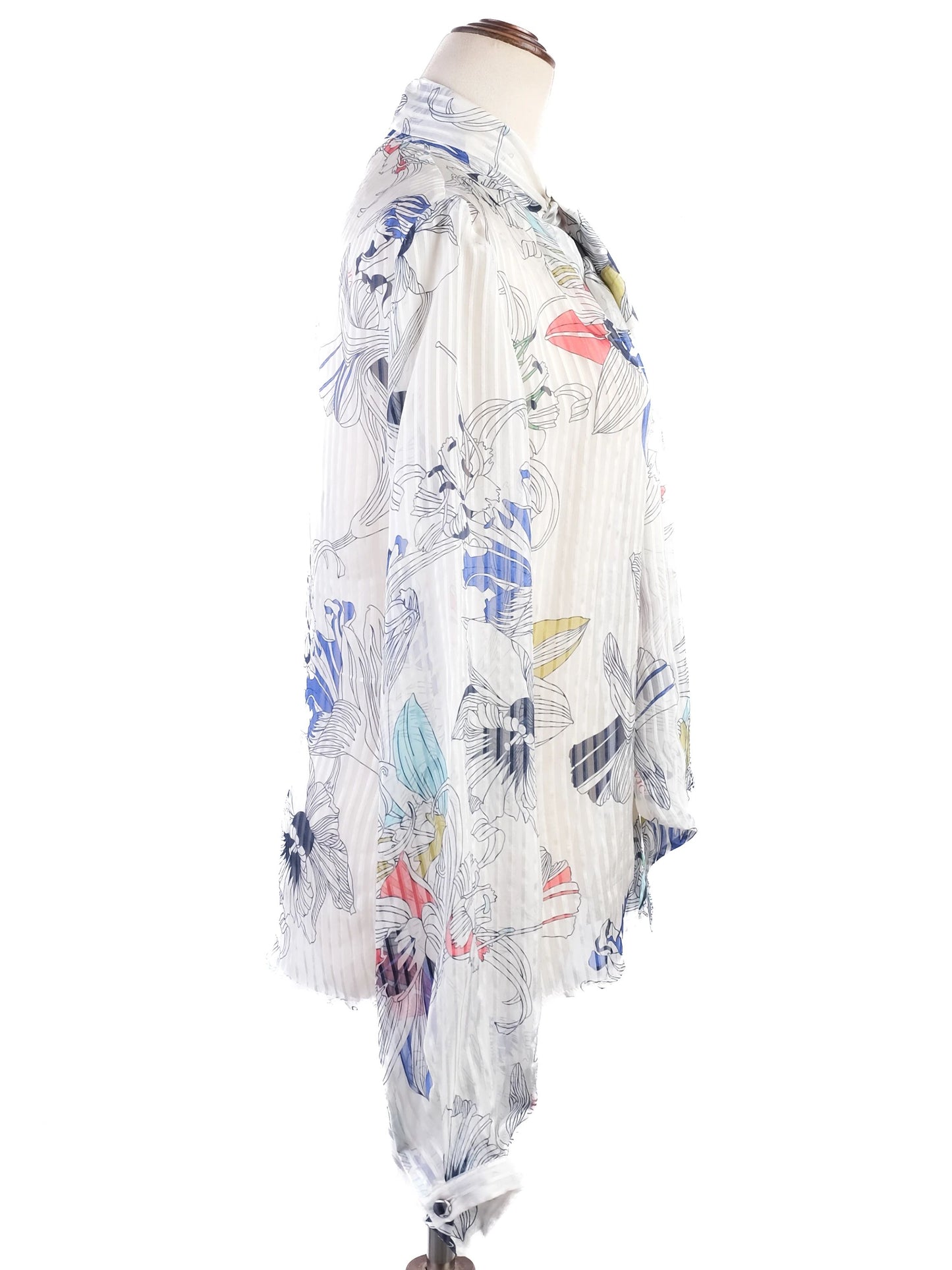 versace floral silk blouse excellent condition size n/a