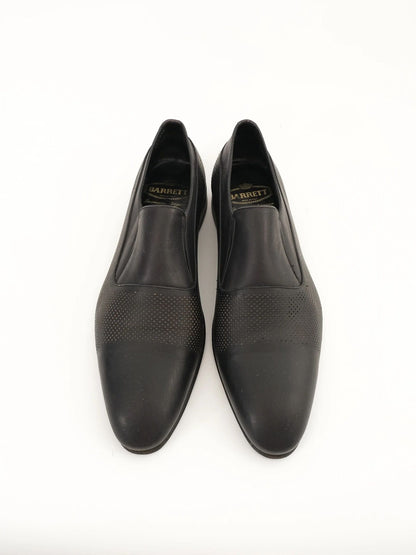 Excellent Black Leather Slip-On Dress Shoes Size 42 for Men