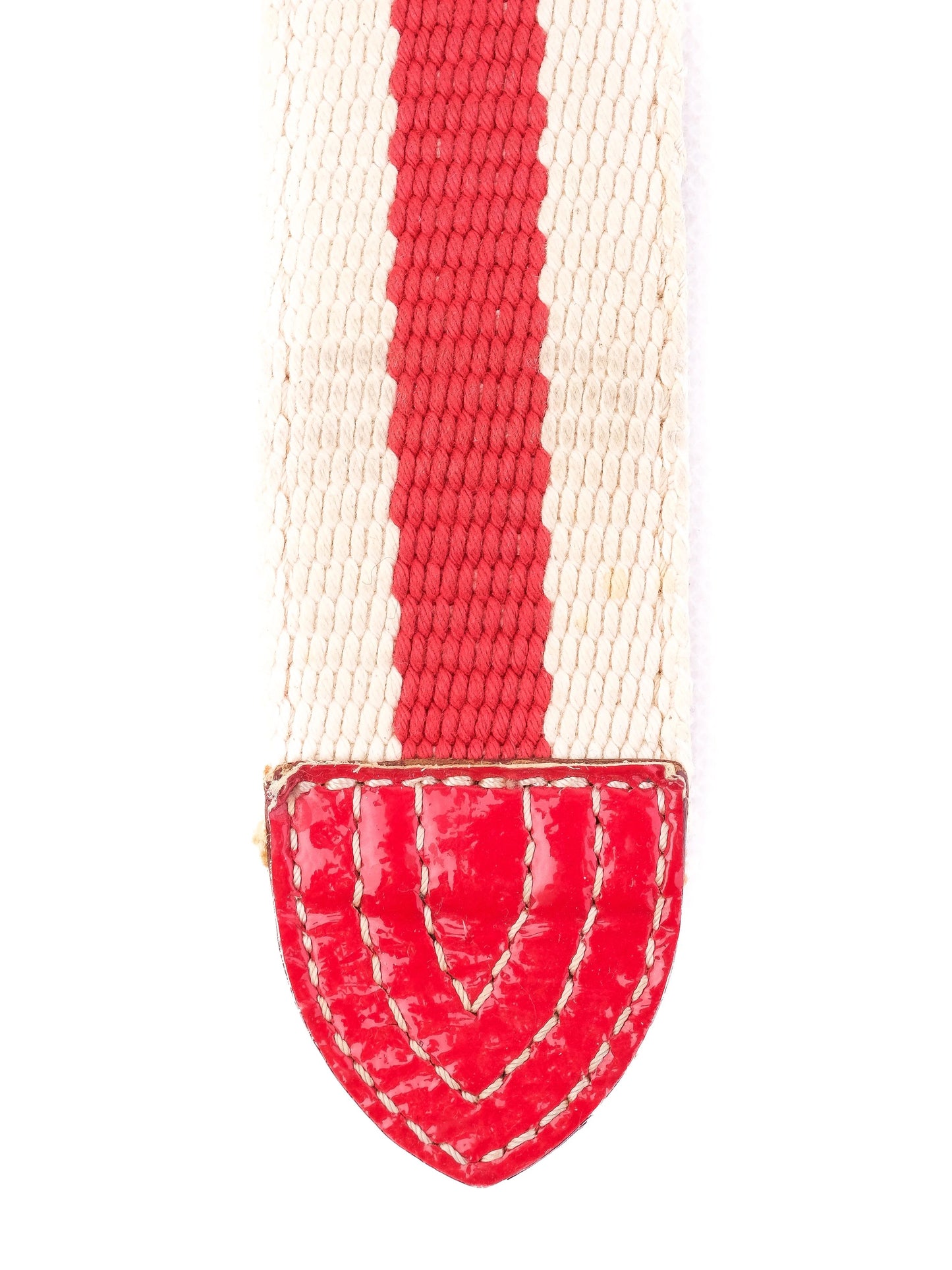 excellent moschino women's belt red & white striped fabric