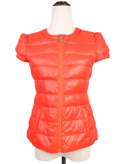 EXCELLENT Pinko Red Nylon Short-Sleeved Puffy Jacket Size S