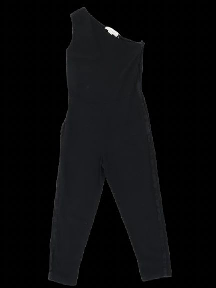 stella mccartney black asymmetrical one-shoulder jumpsuit size s