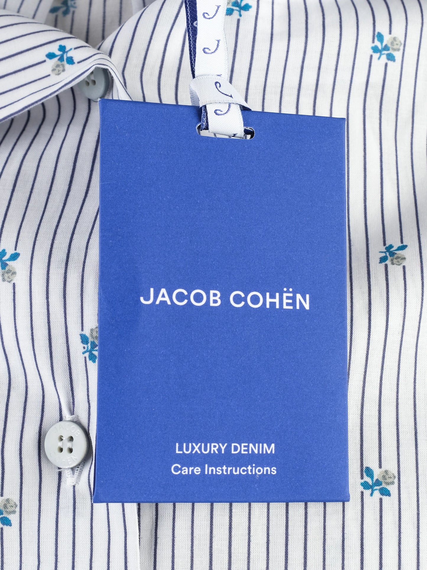 new jacob cohen women's white button-up shirt size m