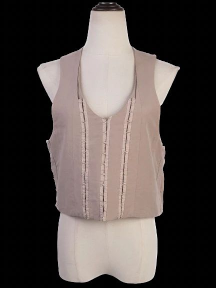 excellent stella mccartney gray sleeveless vest size m