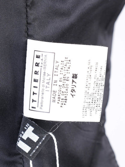 Excellent Versus Black Leather Jacket with Fabric Accents Size L
