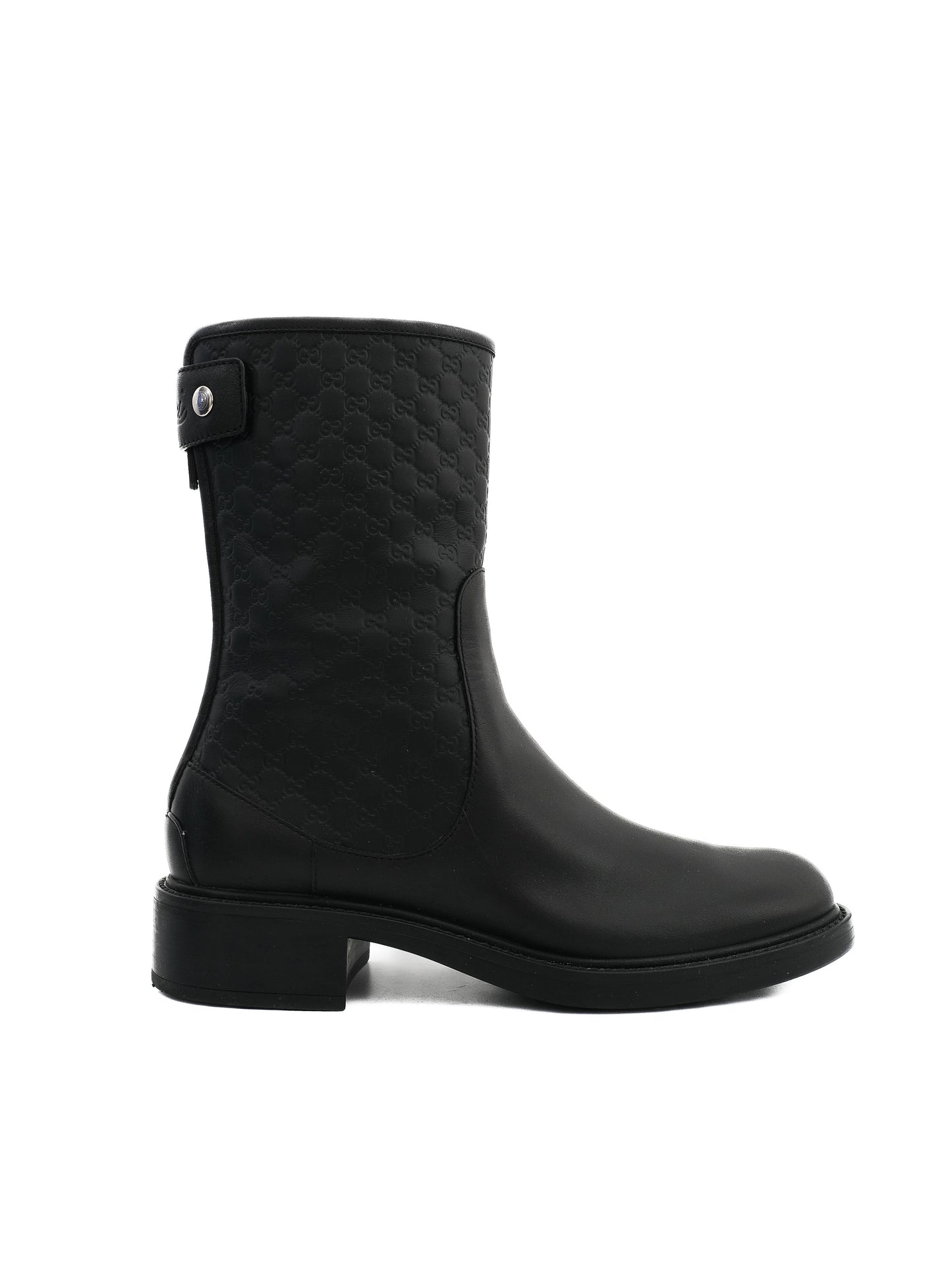 gucci women's black leather boots size 35.5 - perfect condition