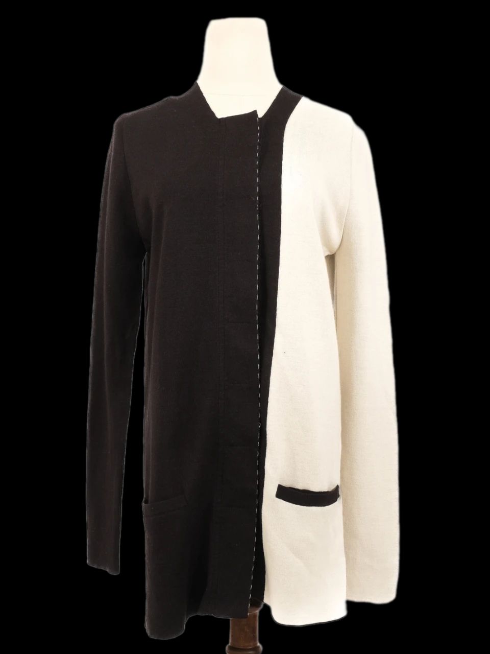 perfect haider ackermann womenõs cardigan m color-block wool
