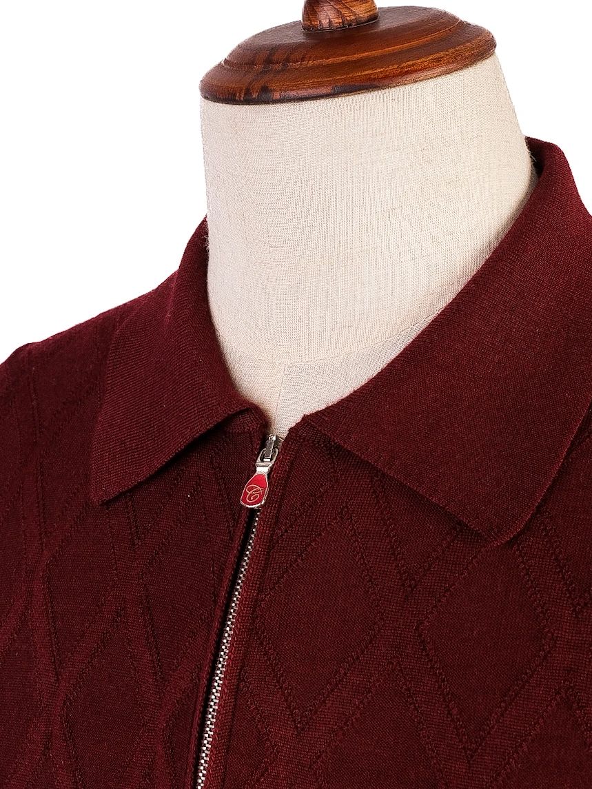 excellent castello d'oro red wool long sleeve sweater size m