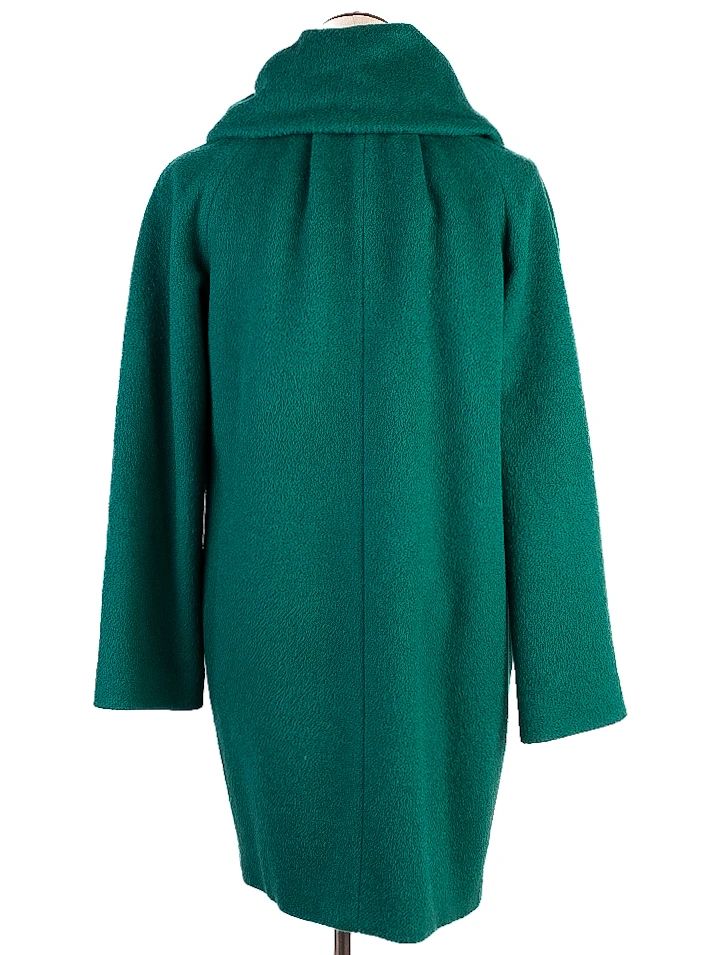 excellent max&co green wool coat size s with large collar