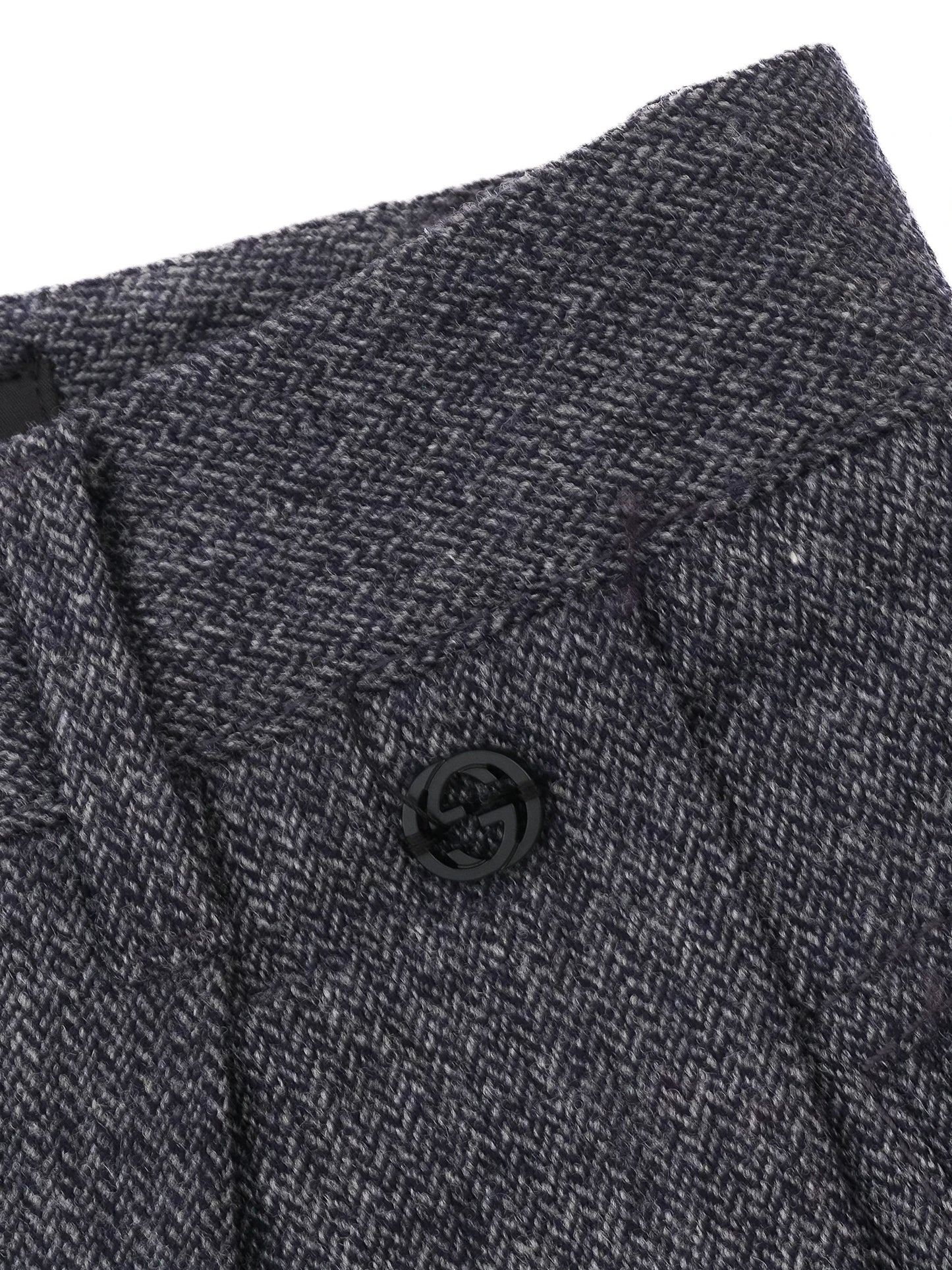 excellent gucci gray wool knee-length shorts size 38 s