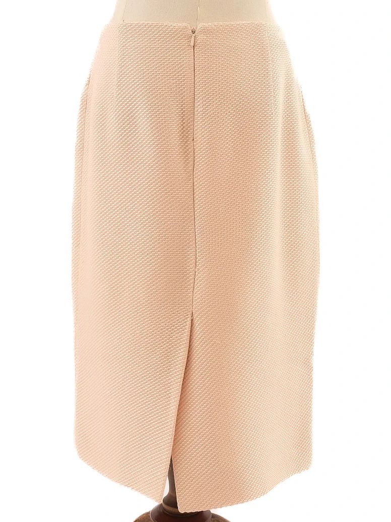 excellent moschino pink peplum top & pencil skirt set size m