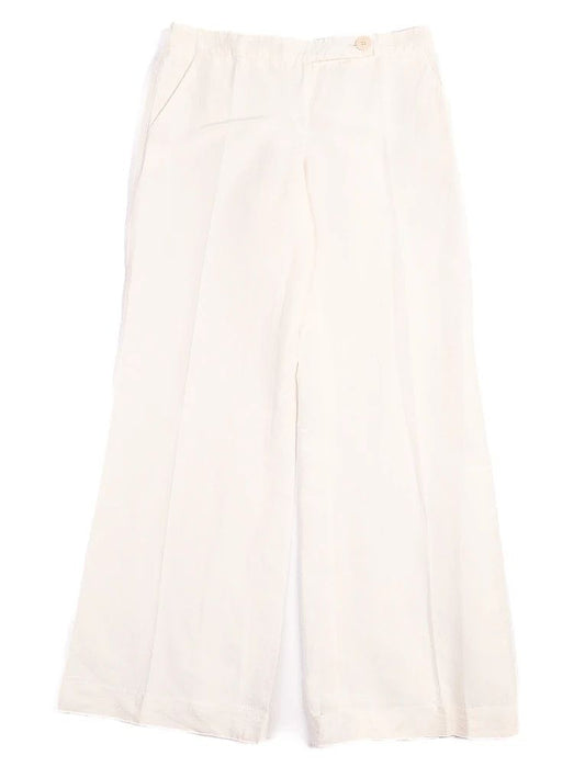 Excellent Emporio Armani White Cotton Pants for Women