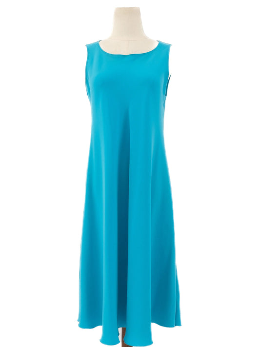 Excellent Max Mara Turquoise Sleeveless Dress XL Triacetate