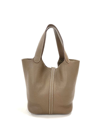Hermes Etoupe Picotin MM,Taurillon Clemence PHW  U Stamp